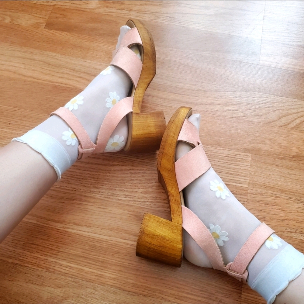 Topshop Pretty Pink Clogs
